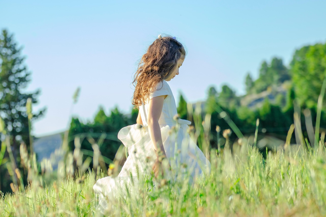 first communion girl church